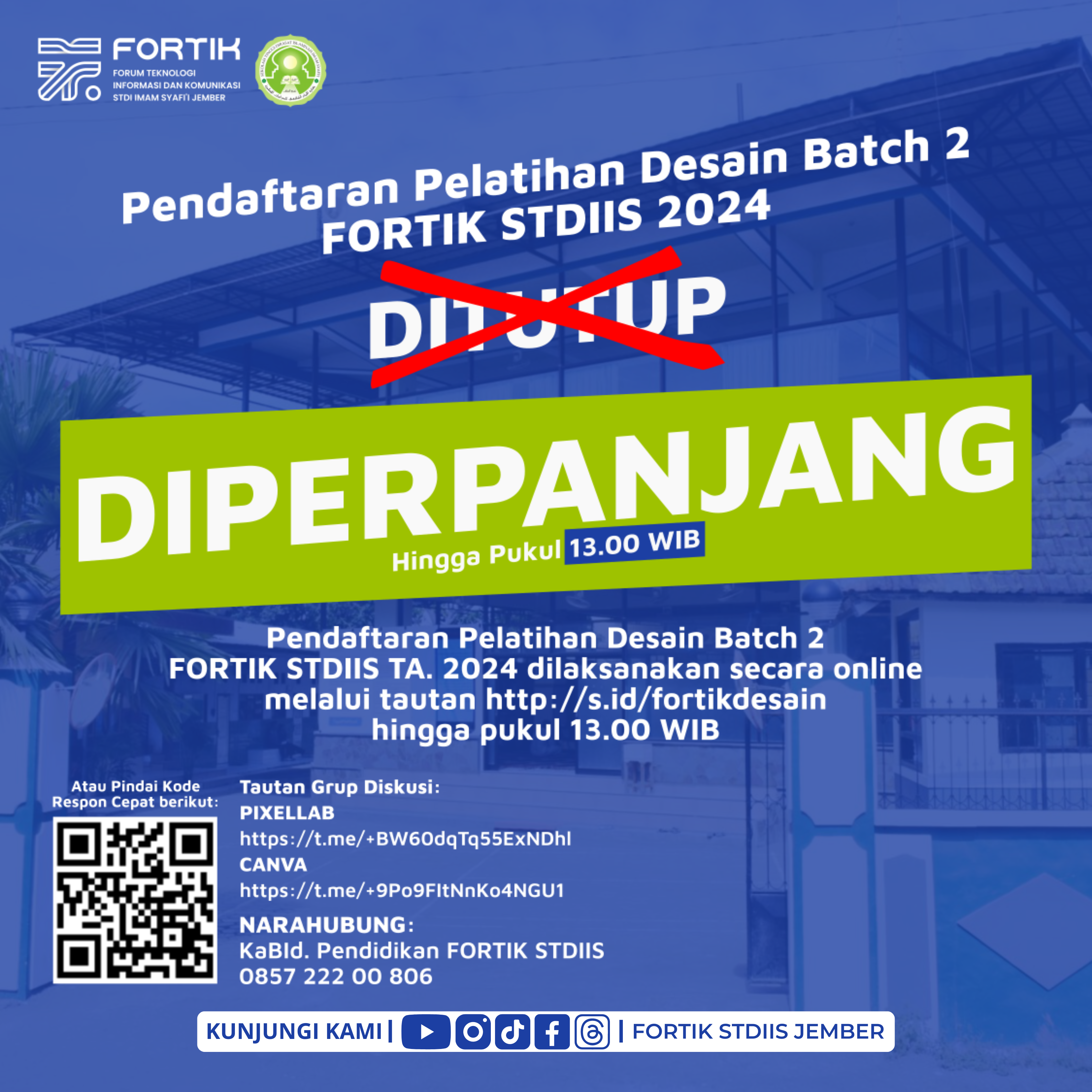 You are currently viewing PENGUMUMAN PENDAFTARAN PELATIHAN DESAIN BATCH 2 DIPERPANJANG.!.!.!