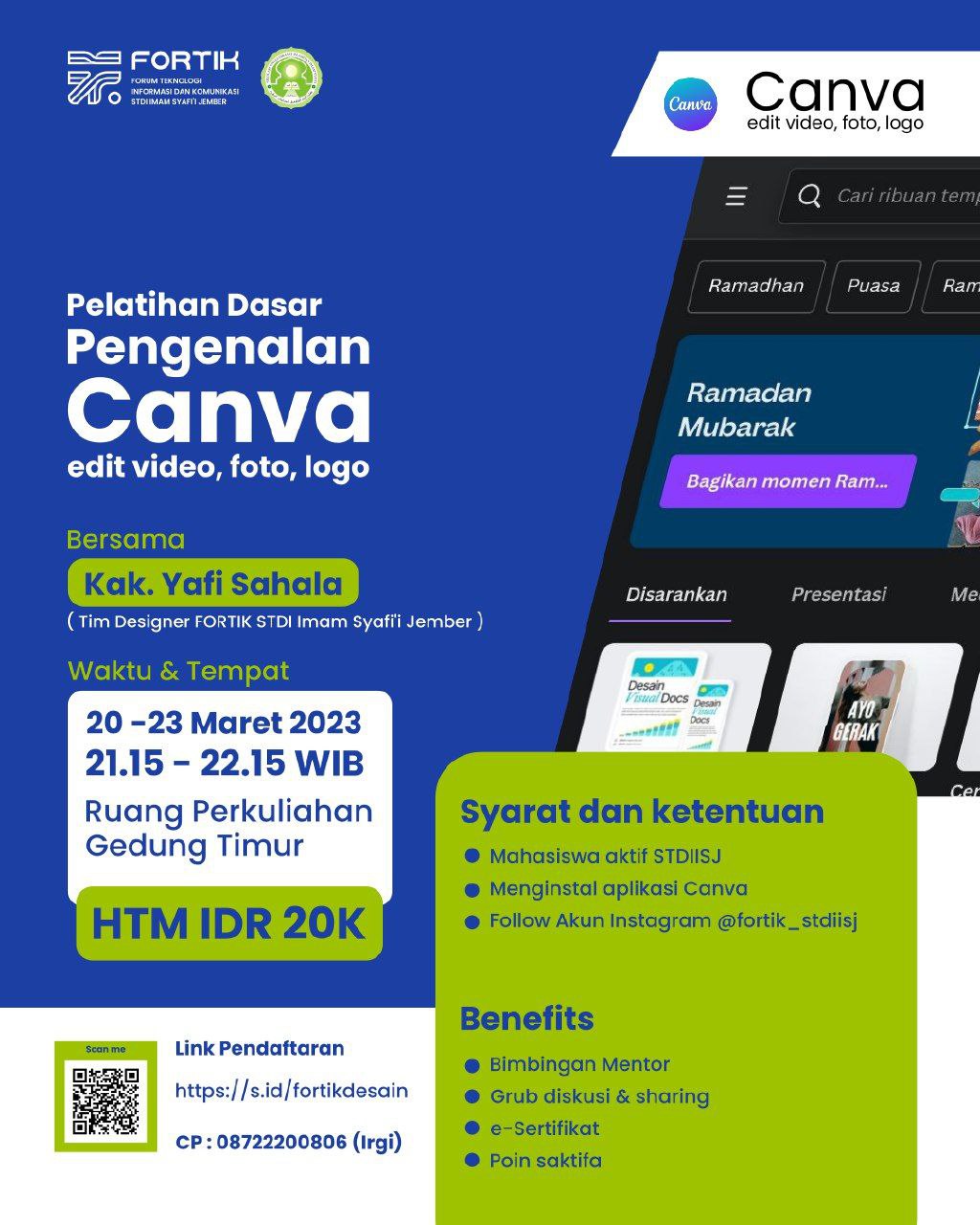 Read more about the article TELAH DIBUKA! PENDAFTARAN PELATIHAN DESAIN BATCH 2 DENGAN MEDIA CANVA 2024